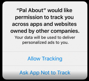 iOS 14 Tracking Permission Screenshot