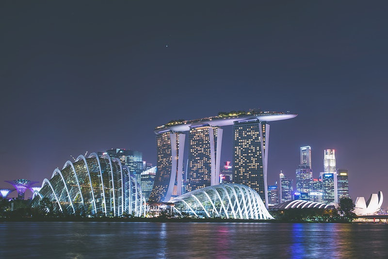 singapore skyline. original public domain image from wikimedia commons
