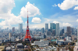 beautiful,city,skyline,of,downtown,tokyo,,with,the,famous,landmark