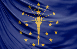 realistic,flag,state,of,indiana,on,the,wavy,surface,of