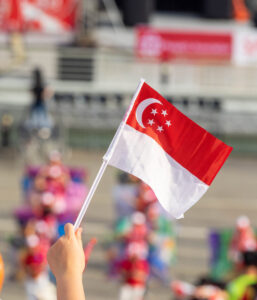 singapore,,singapore aug,9,2015,flags,waving,at,singapore,national,day