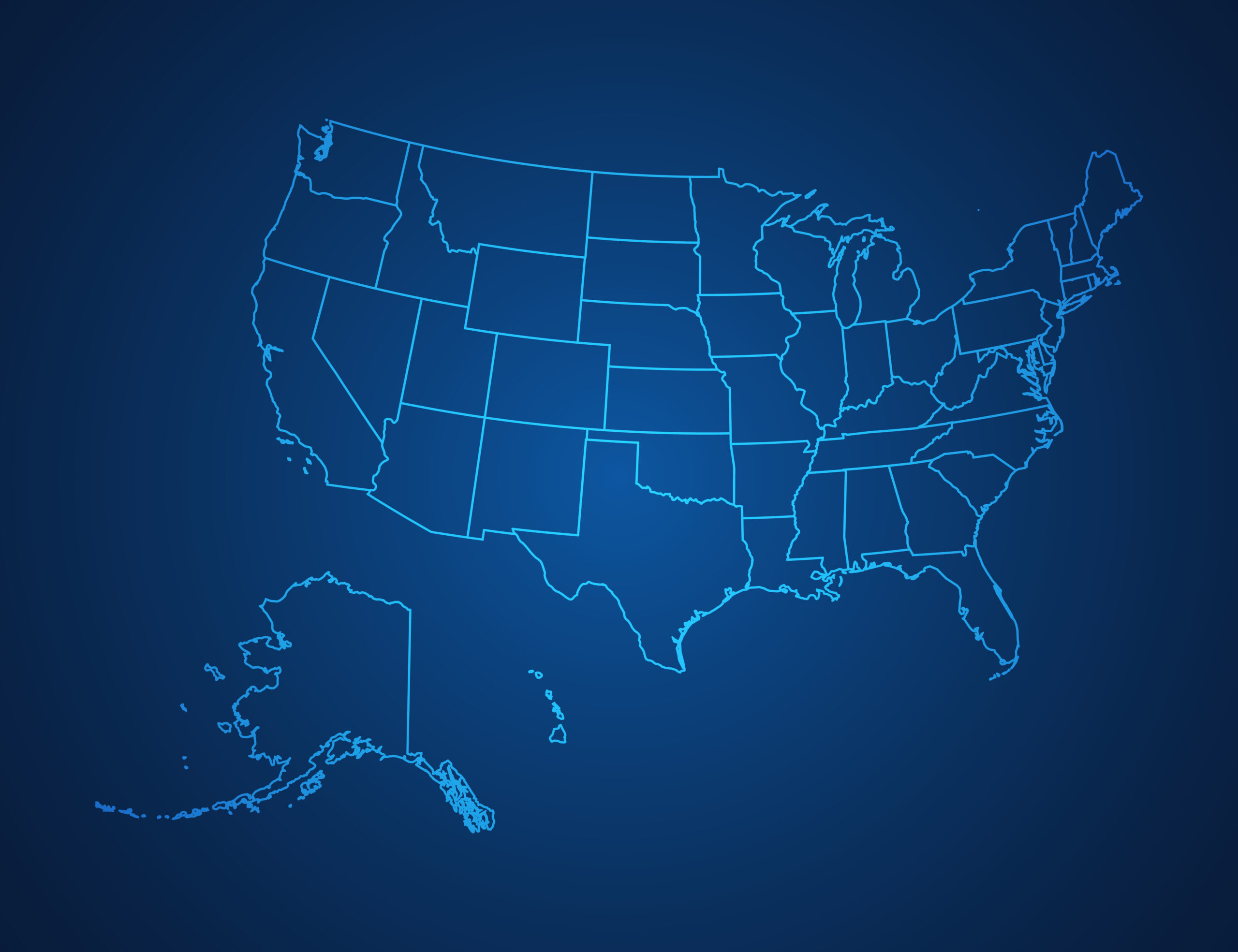 vector,map,of,united,states,of,america,(usa),abstract,blue