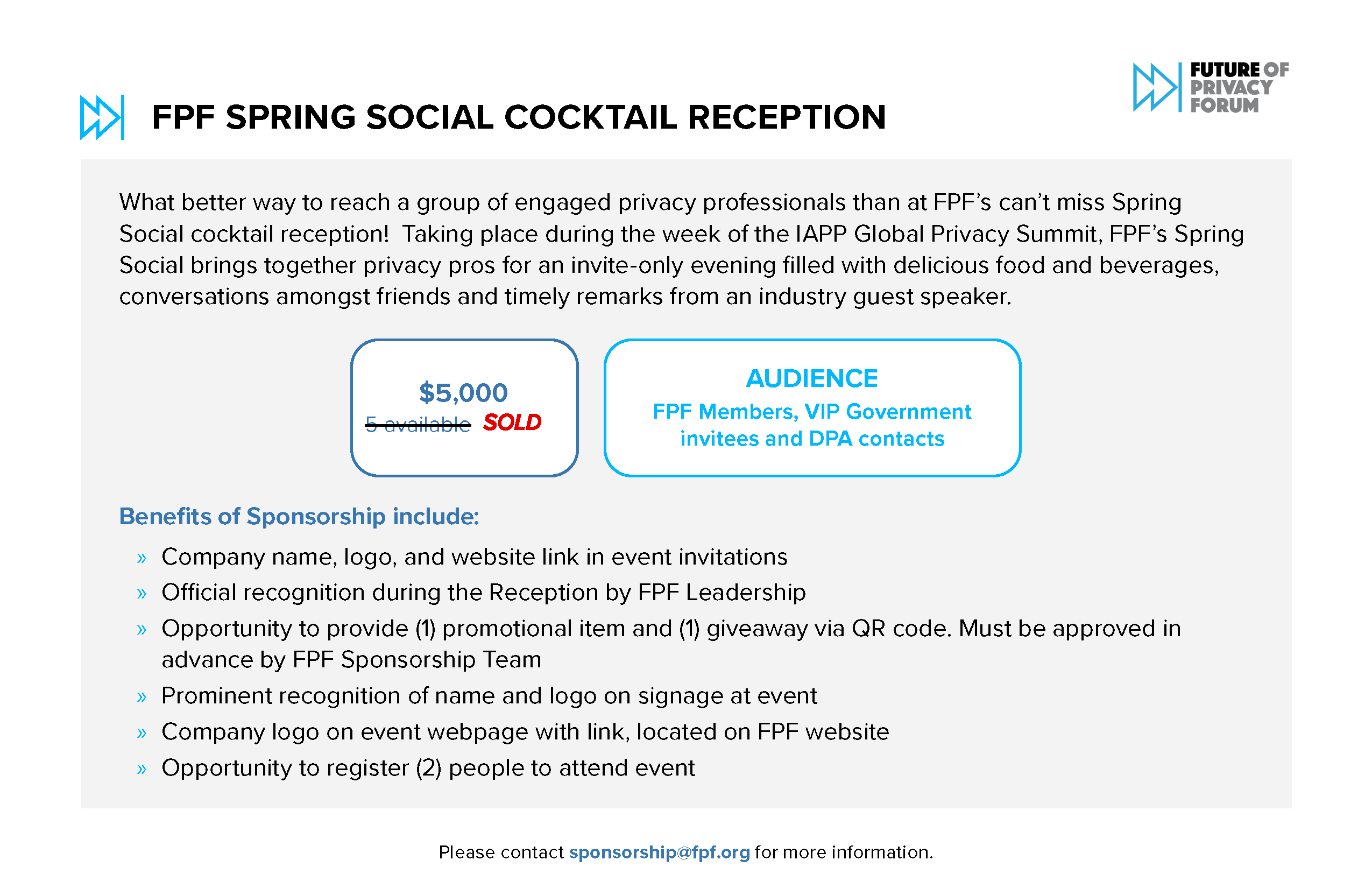 fpf sponsorship prospectus singles spring social cocktail reception 2.18.25