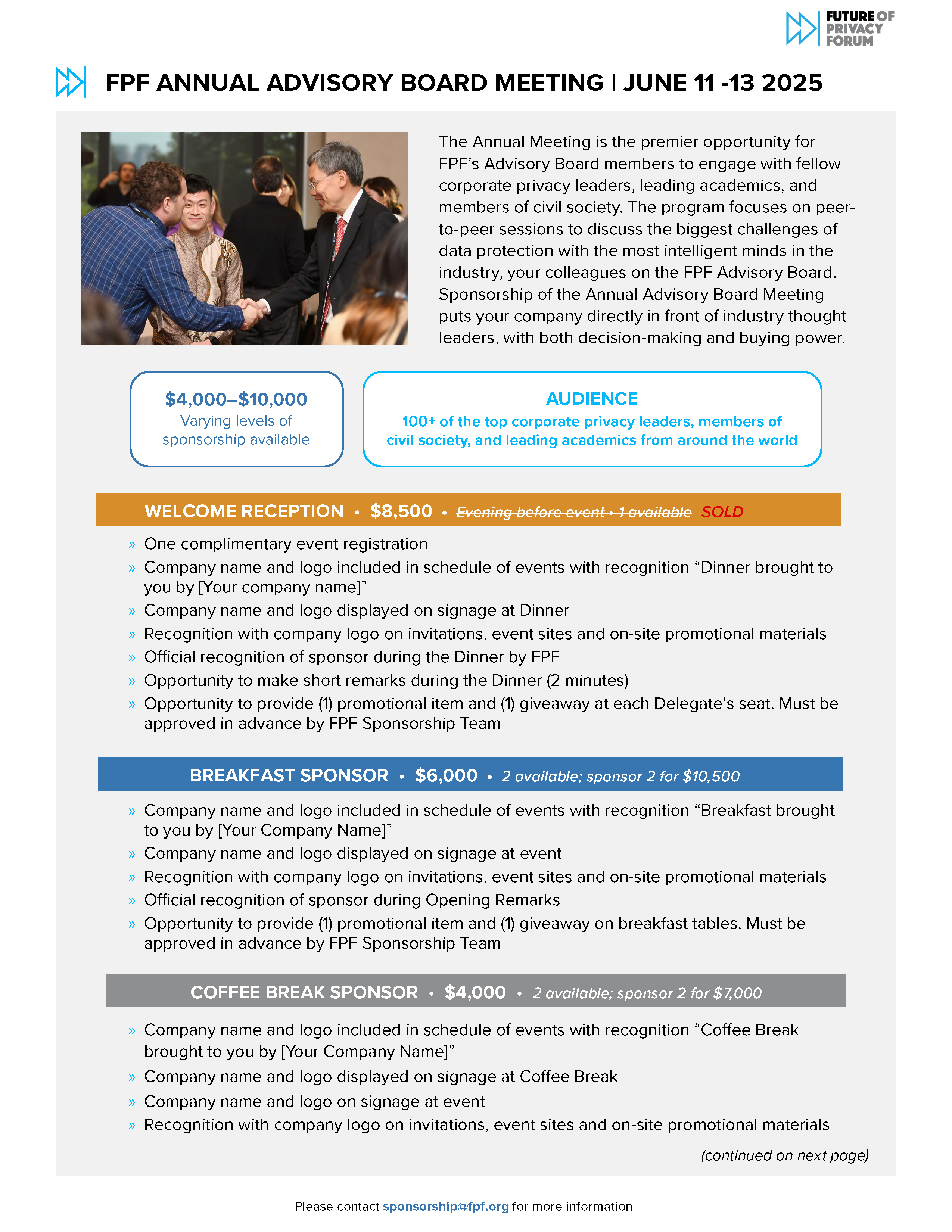 fpf sponsorship prospectus singles annual advisory board meeting page 1