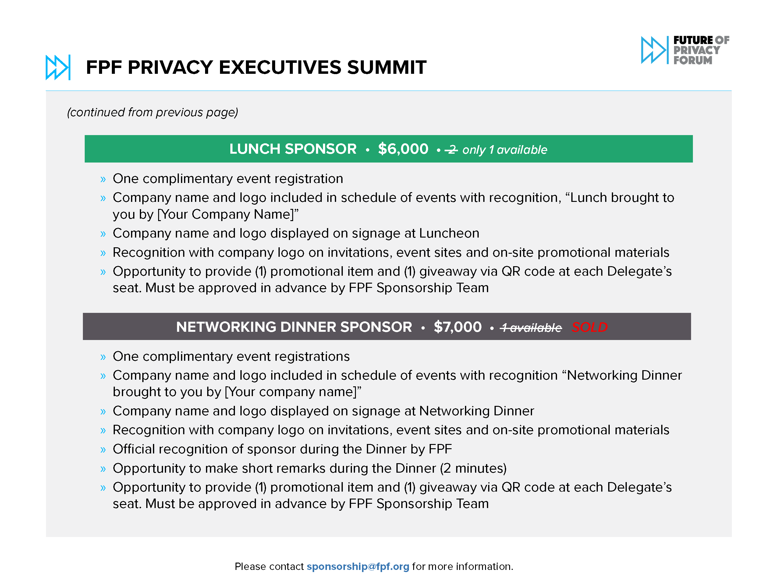 fpf sponsorship prospectus singles privacy executives summit 1.31 page 2