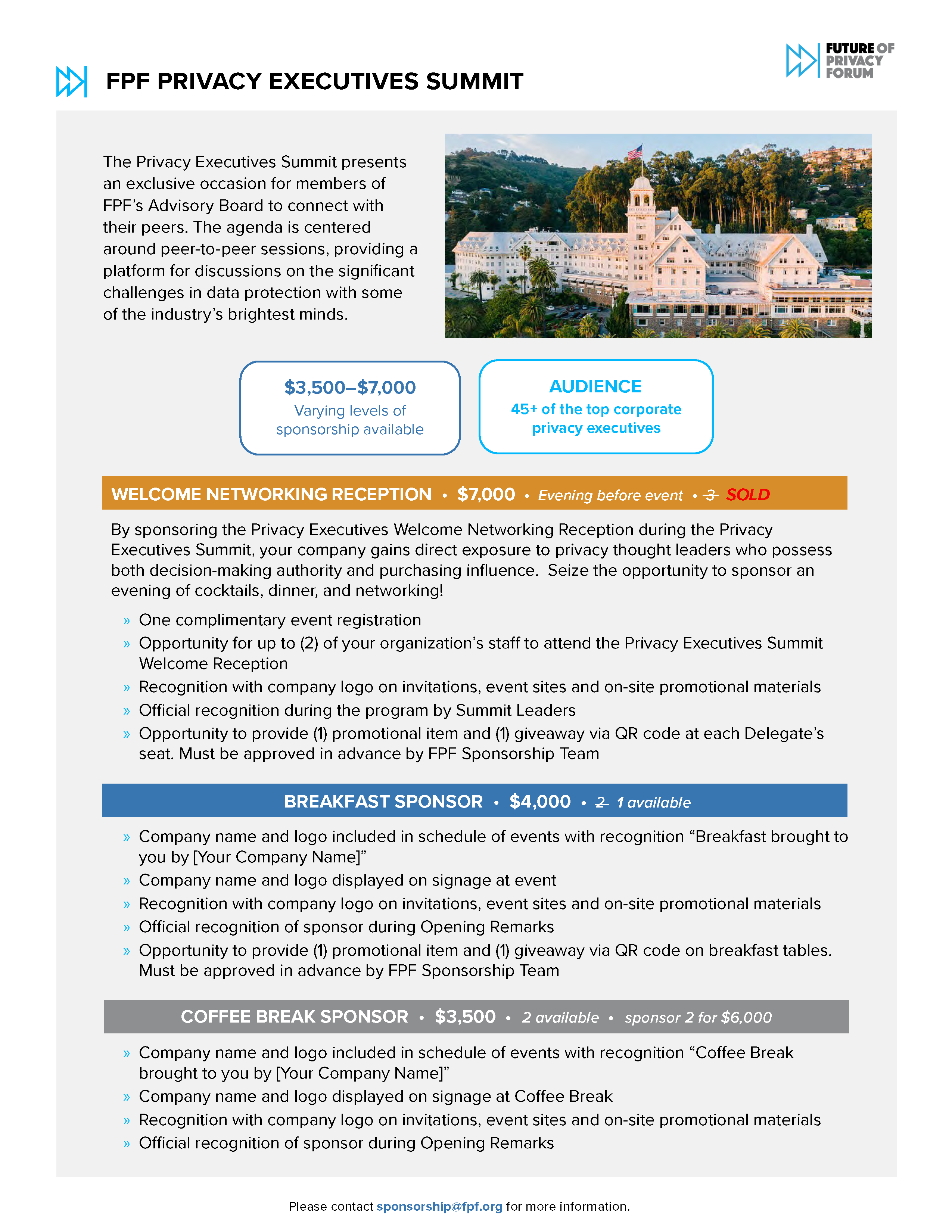 fpf sponsorship prospectus singles privacy executives summit page 1