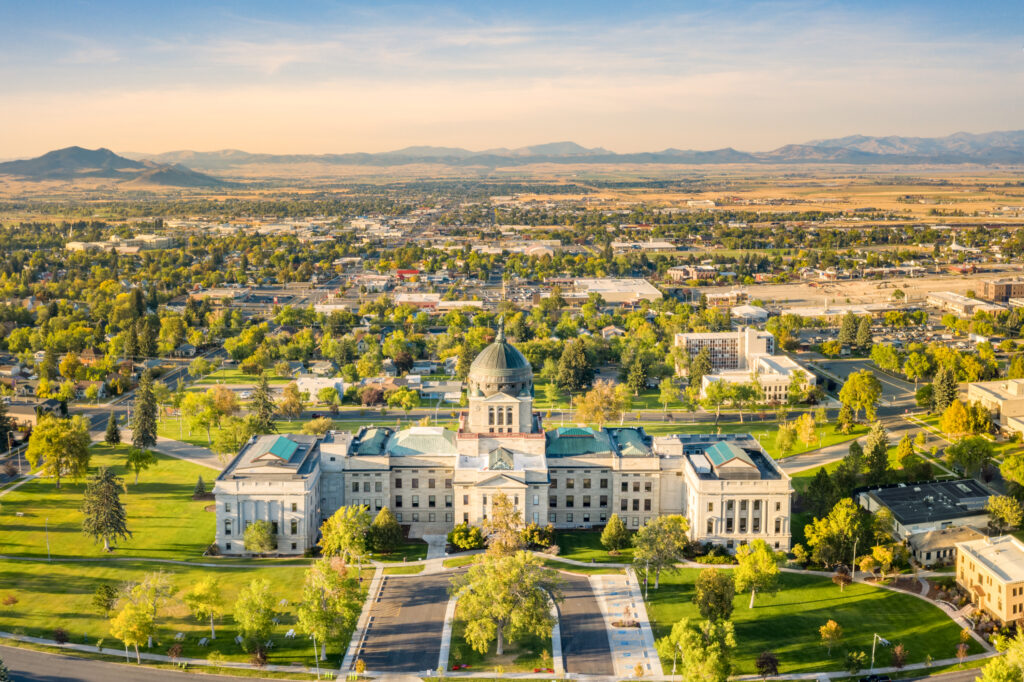 drone,view,of,the,montana,state,capitol,,in,helena,,on