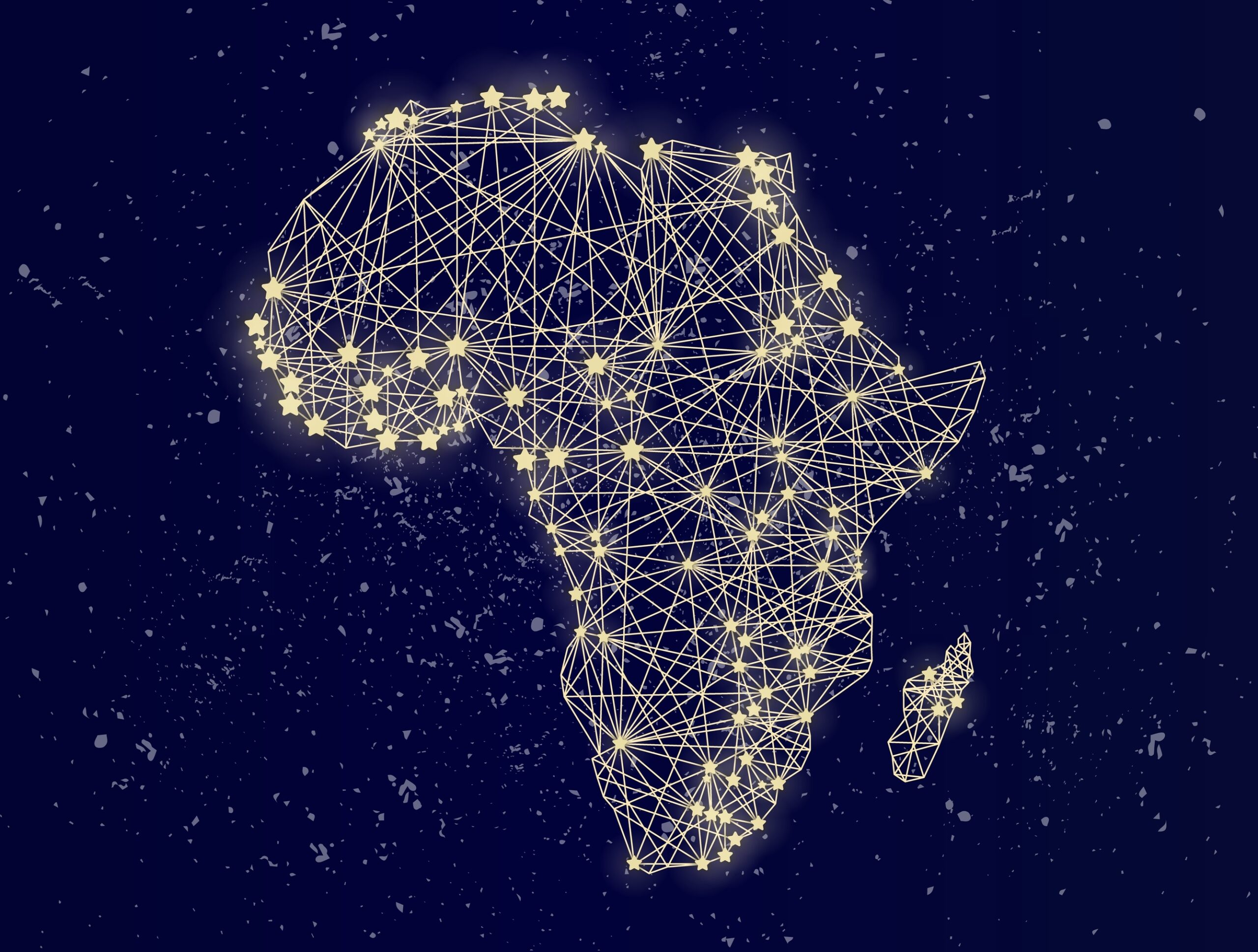 glowing,map,of,africa,on,the,night,sky.,abstract,vector