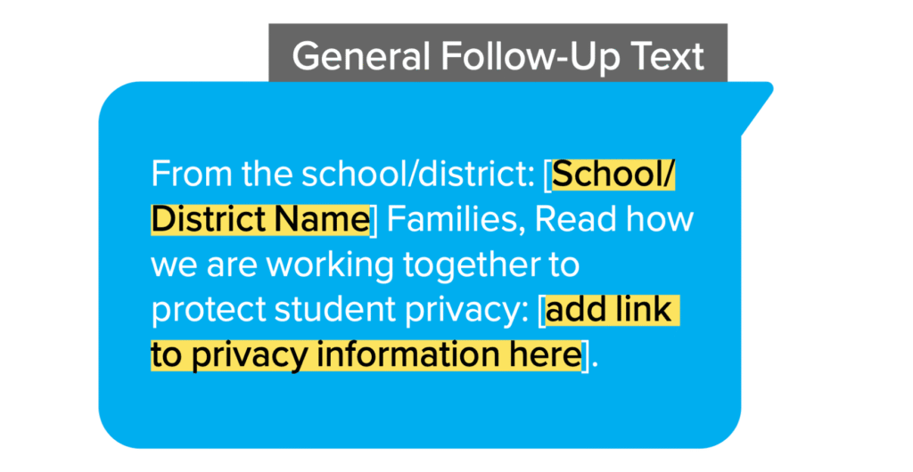 general follow up text