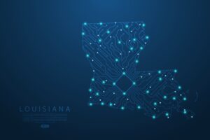 louisiana,map, ,united,states,of,america,map,vector,with