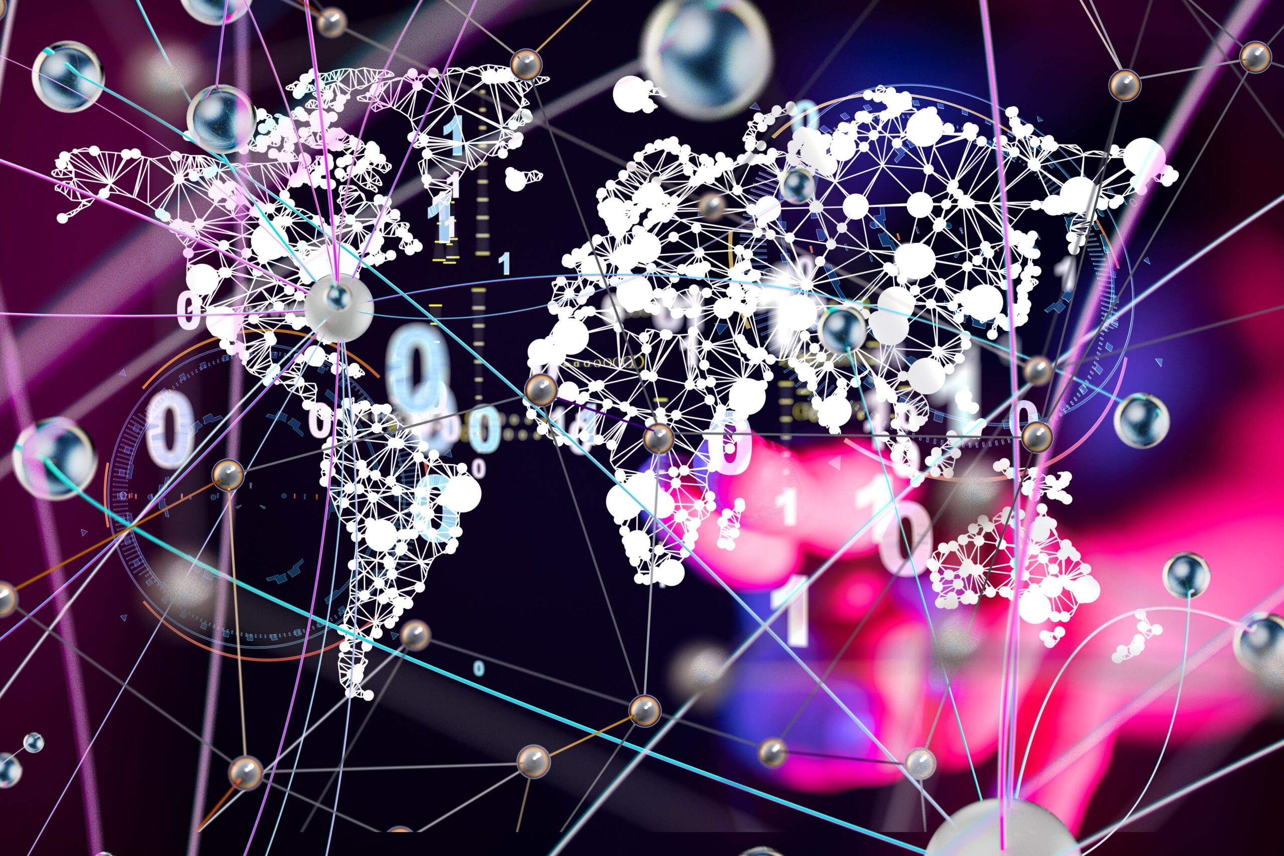 global,network,connections:,digital,world,map