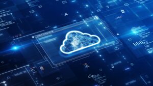 cloud,computing,technology,concept.,glowing,icons,representing,database,storage,connection