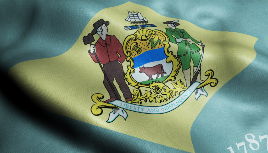 delaware,waving,flag,in,3d