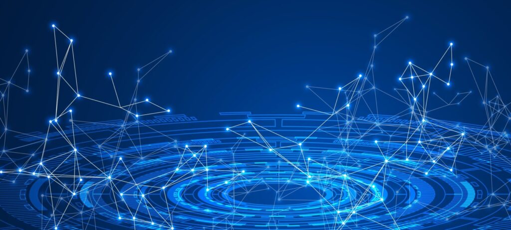 abstract,digital,technology.,connecting,line,and,dot.,artificial,intelligence,vector