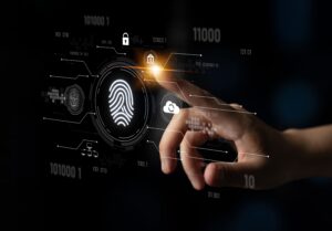 biometric,fingerprint,identification,and,cybersecurity,system,ensuring,secure,access,,identity